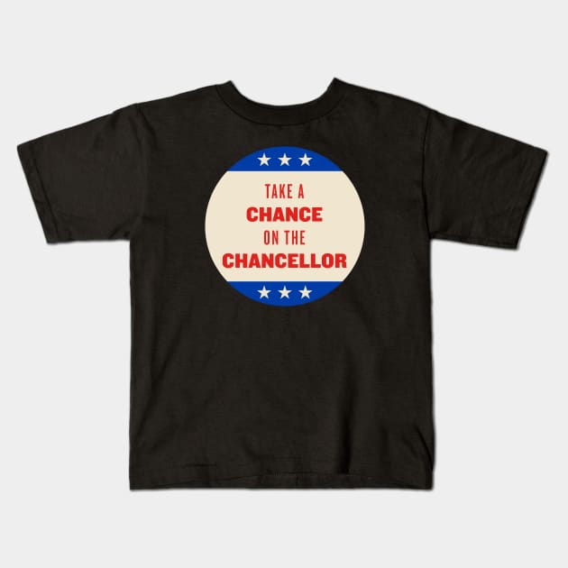 Take A Chance On The Chancellor Kids T-Shirt by Wheels